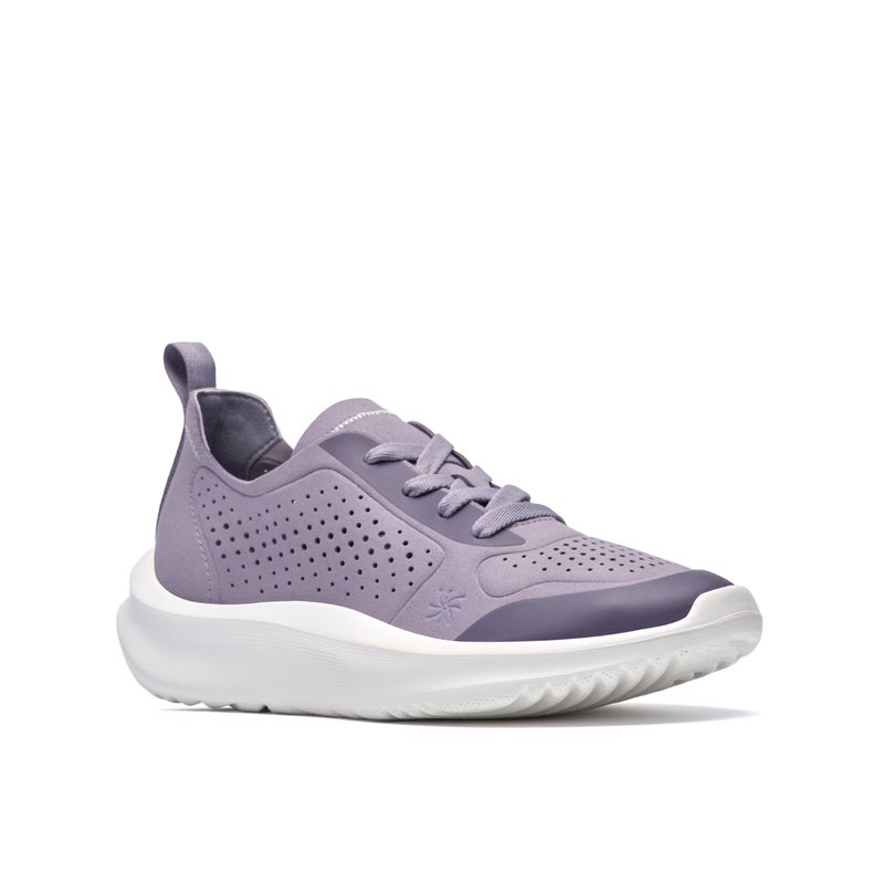 clarks Solevana Tie Purple Grey - Image 3